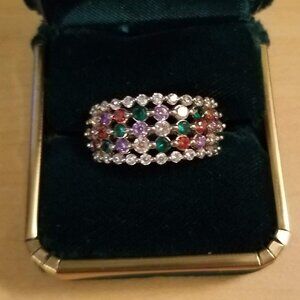 Sterling silver crystal ring, NWOT